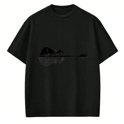 Guitar Lover Shirt, Funny Guitar UnisexT-Shirt/Hoodie/Sweatshirt HLT00 - Acoustic Guitar Nature Forest Music Bass Guitarist Men Women T-Shirt