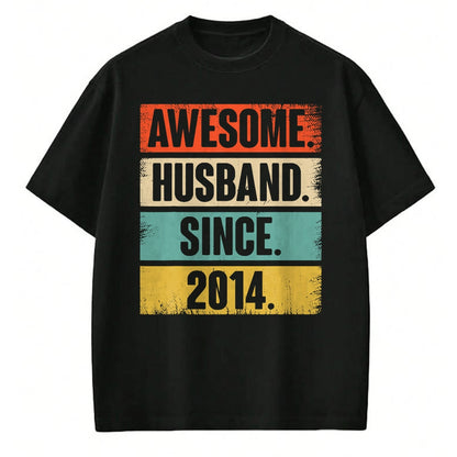 Best Wife Shirt, Wife and Husband Unisex T-Shirt/Hoodie/Sweatshirt HLT00 - 10th Wedding Anniversary Epic Awesome Husband Since 2014 T-Shirt