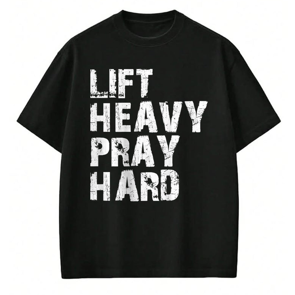 Christian Tee, Christian Faith Unisex T-Shirt/Hoodie/Sweatshirt HLT00 - Lift Heavy Pray Hard, Gym Christian Gift For Christian T-Shirt