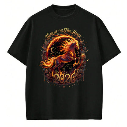 Best Horse Lover Shirt , Funny Horse UnisexT-Shirt/Hoodie/Sweatshirt HLT00 - Year of The Fire Horse 2026 Lunar Chinese New Year Zodiac T-Shirt