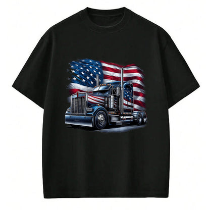 Best Truck Driver Life Shirt, Funny Trucker UnisexT-Shirt/Hoodie/Sweatshirt HLT00 - Semi Truck Driver US Trucker USA Flag Patriotic 4th of July T-Shirt