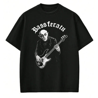 Guitar Lover Shirt, Funny Guitar UnisexT-Shirt/Hoodie/Sweatshirt HLT00 - Bassferatu Gothic Horror Bass Guitar Player Halloween Parody T-Shirt
