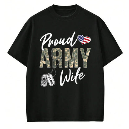Best Wife Shirt, Wife and Husband Unisex T-Shirt/Hoodie/Sweatshirt HLT00 - Gift for wife T shirt, lucky wife   Proud Army Wife Army Graduation Wife US Army Wife Gifts T-Shirt