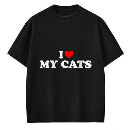Cat Love Shirt, Funny Cat Lover Gift UnisexT-Shirt/Hoodie/Sweatshirt HLT00 - I Love My Cats T-Shirt, Women, Black, X-Small