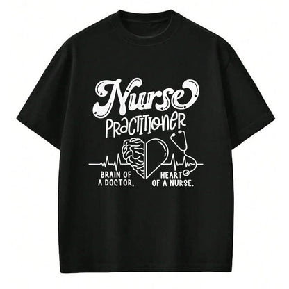 Best Doctor Shirt, Funny Doctor UnisexT-Shirt/Hoodie/Sweatshirt HLT00 - Nurse Practitioner Brain of A Doctor Heart of A Nurse T-Shirt