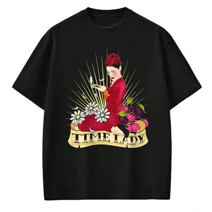 Best Doctor Shirt, Funny Doctor UnisexT-Shirt/Hoodie/Sweatshirt HLT00 - Doctor Who Rockabilly Missy Time Lady Vintage TimeTravel Fan T-Shirt - Women_s Unisex-Adults Black C