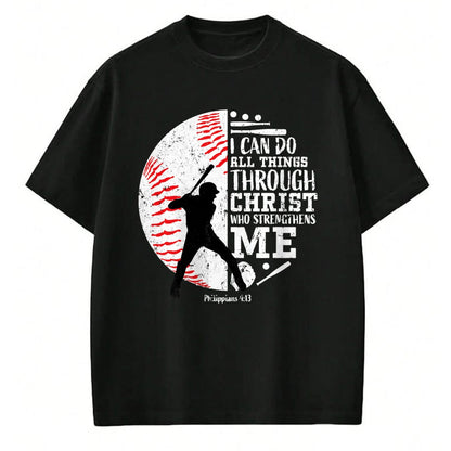 Christian Tee, Christian Faith Unisex T-Shirt/Hoodie/Sweatshirt HLT00 - Gifts Baseball Players Teens Boys Kids Christian Bible Verse T-Shirt