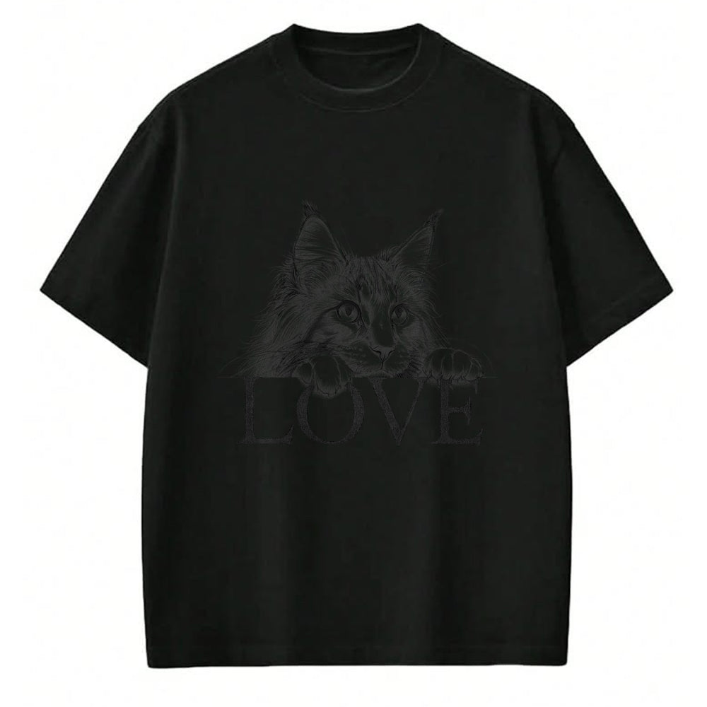 Cat Love Shirt, Funny Cat Lover Gift UnisexT-Shirt/Hoodie/Sweatshirt HLT00 - Maine Coon Cat Love Design T-Shirt