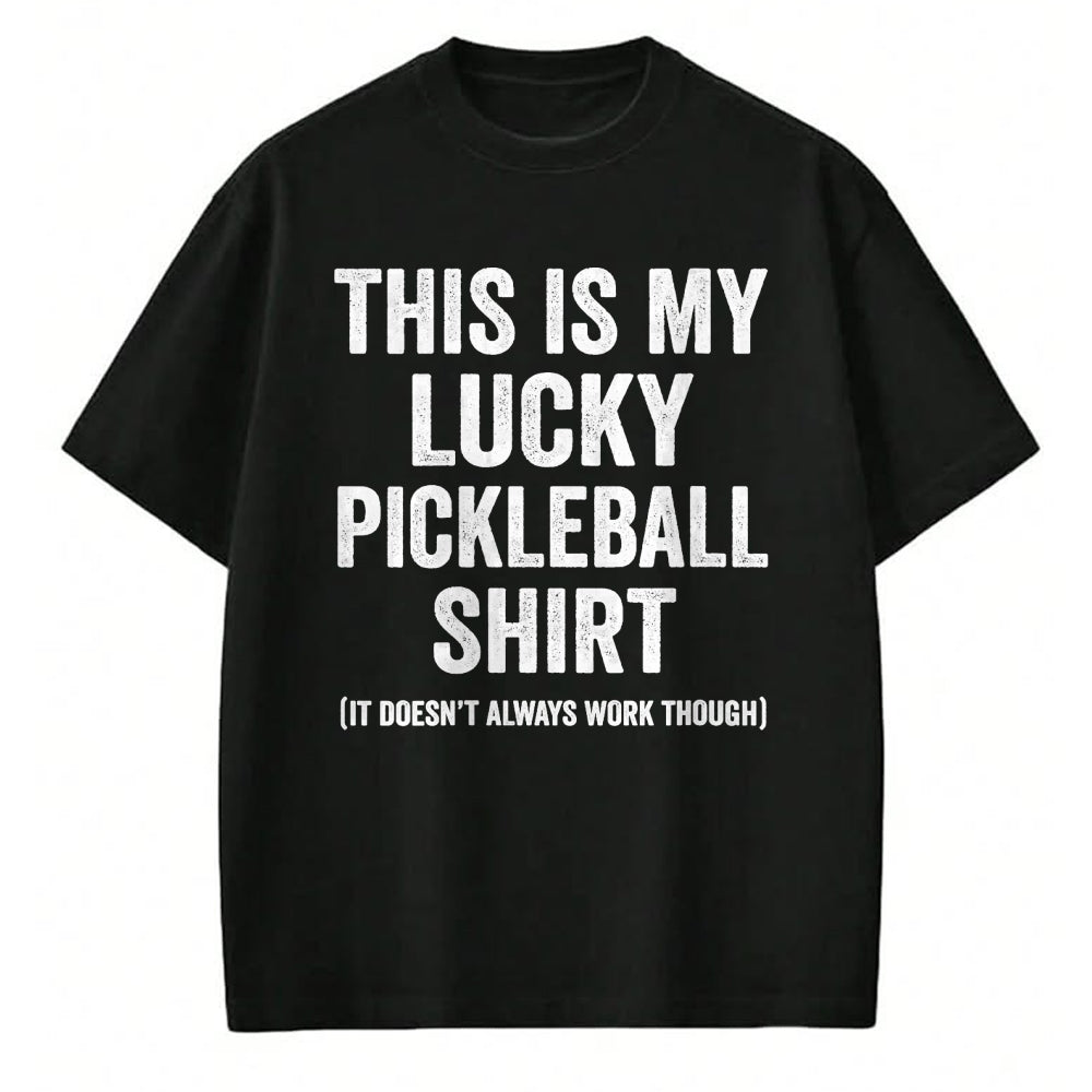 Funny Pickleball Shirt, Pickleball Lover Unisex T-Shirt/Hoodie/Sweatshirt HLT00 - Womens This is My Lucky Pickleball V-Neck T-Shirt