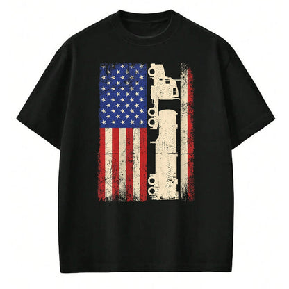 Best Truck Driver Life Shirt, Funny Trucker UnisexT-Shirt/Hoodie/Sweatshirt HLT00 - Truck Driver USA American Flag Patriotic Trucker Men T-Shirt