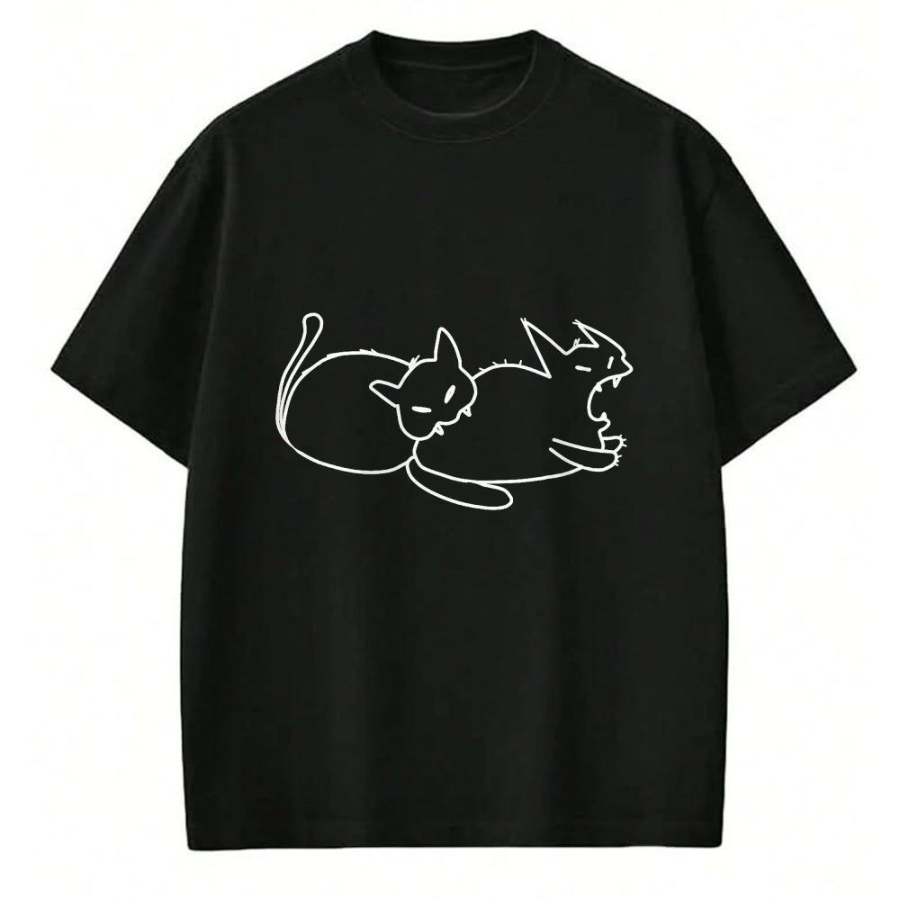 Cat Love Shirt, Funny Cat Lover Gift UnisexT-Shirt/Hoodie/Sweatshirt HLT00 - Funny Cat Biting Cat from Butt Cats Love Cat Biting Cat T-Shirt