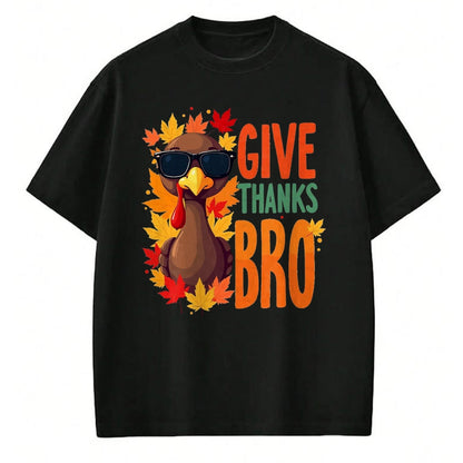 Best Thanksgiving Family Shirt , Funny Thanksgiving UnisexT-Shirt/Hoodie/Sweatshirt HLT00 - Give Thanks Bro Cute Turkey Toddler Thankful Thanksgiving T-Shirt, Men, Black, 3X-Large