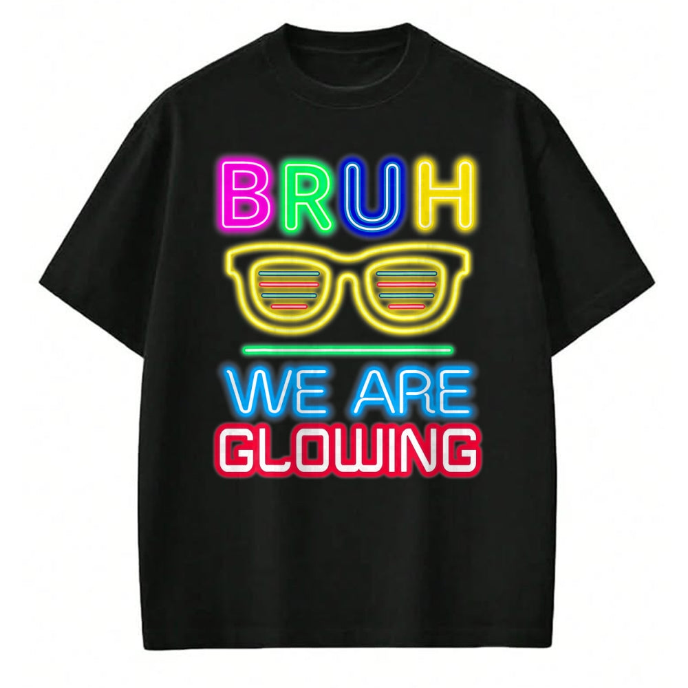 Best Thanksgiving Family Shirt , Funny Thanksgiving UnisexT-Shirt/Hoodie/Sweatshirt HLT00 - Bruh We are Glowing in My Glowing Era Group Team Tie Dye T-Shirt