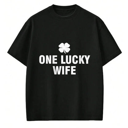 Best Wife Shirt, Wife and Husband Unisex T-Shirt/Hoodie/Sweatshirt HLT00 - Gift for wife T shirt, lucky wife   One Lucky Wife Premium T-Shirt (2)