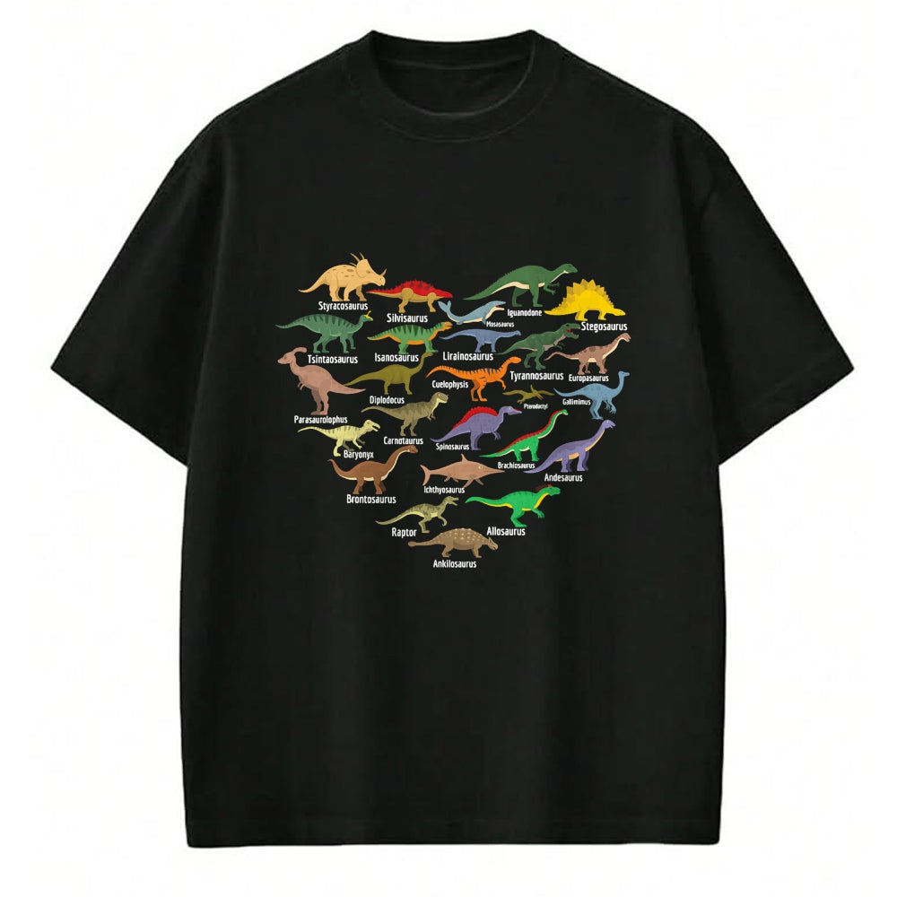 Best Dinosaur Lover Shirt, Funny Dinosaur UnisexT-Shirt/Hoodie/Sweatshirt HLT00 - Types of Dinosaurs Heart Dino Identification Boys Girls Kids T-Shirt