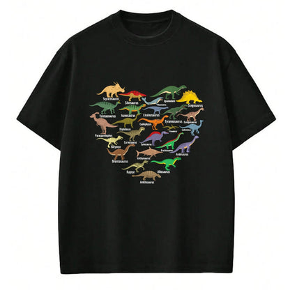 Best Dinosaur Lover Shirt, Funny Dinosaur UnisexT-Shirt/Hoodie/Sweatshirt HLT00 - Types of Dinosaurs Heart Dino Identification Boys Girls Kids T-Shirt