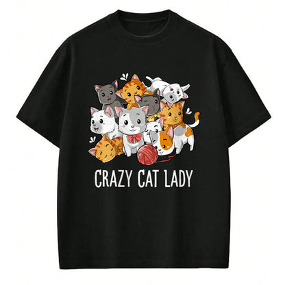 Cat Love Shirt, Funny Cat Lover Gift UnisexT-Shirt/Hoodie/Sweatshirt HLT00 - Crazy Cat Lady Funny Girls Women Kitty Kitten Animal Lover T-Shirt Small