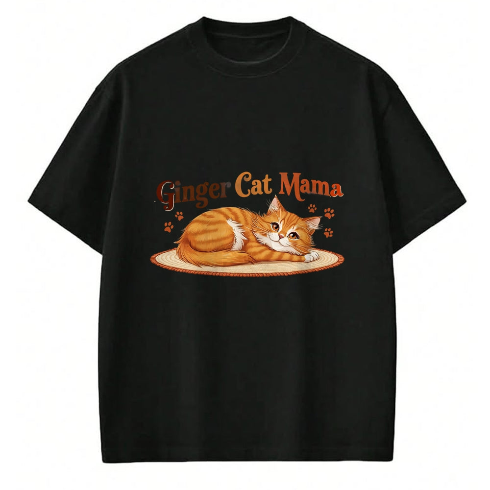 Cat Love Shirt, Funny Cat Lover Gift UnisexT-Shirt/Hoodie/Sweatshirt HLT00 - Ginger Cat Mama Ginger Mom lover Funny Gifts Cat Dad Cat Mom T-Shirt (1)