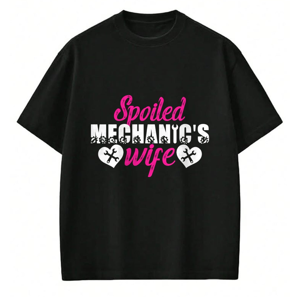 Best Wife Shirt, Wife and Husband Unisex T-Shirt/Hoodie/Sweatshirt HLT00 - Gift for wife T shirt, spoiled wife   Spoiled Mechanic's Wife Of A Mechanic Wife Pullover Hoodie