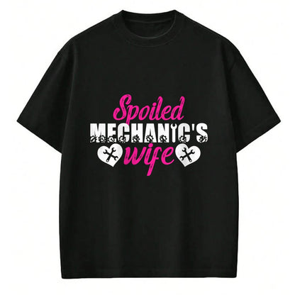 Best Wife Shirt, Wife and Husband Unisex T-Shirt/Hoodie/Sweatshirt HLT00 - Gift for wife T shirt, spoiled wife   Spoiled Mechanic's Wife Of A Mechanic Wife Pullover Hoodie