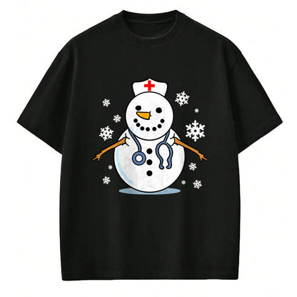 Funny Nurse Shirt, Nurse Unisex T-Shirt/Hoodie/Sweatshirt HLT00 - Nurse Snowman Nurse Christmas T-Shirt