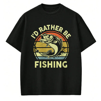 Funny Fishing Shirt, Gift For Fishing Lover Unisex T-Shirt/Hoodie/Sweatshirt HLT00 - Men_s Fishing Id Rather Be Fishing Graphic Tee Funny Fishing T-Shirt