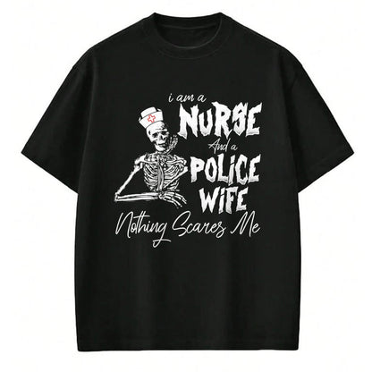 Funny Nurse Shirt, Nurse Unisex T-Shirt/Hoodie/Sweatshirt HLT00 - I’m A Mom Grandma And A Retired Nurse Nothing Scares Me T-Shirt