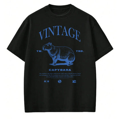 Cute Capybara Shirt, Funny Capybara Unisex T-Shirt/Hoodie/Sweatshirt HLT00 - Capybara Vintage Long Sleeve T-Shirt