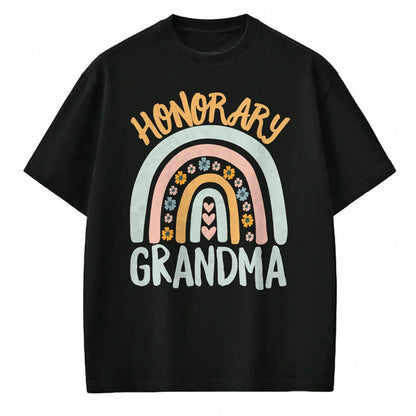 Best Grandma Shirt, Proud Grandma Unisex T-Shirt/Hoodie/Sweatshirt HLT00 - Honorary Grandma Foster Granddaughter Grandson Boho Rainbow T-Shirt