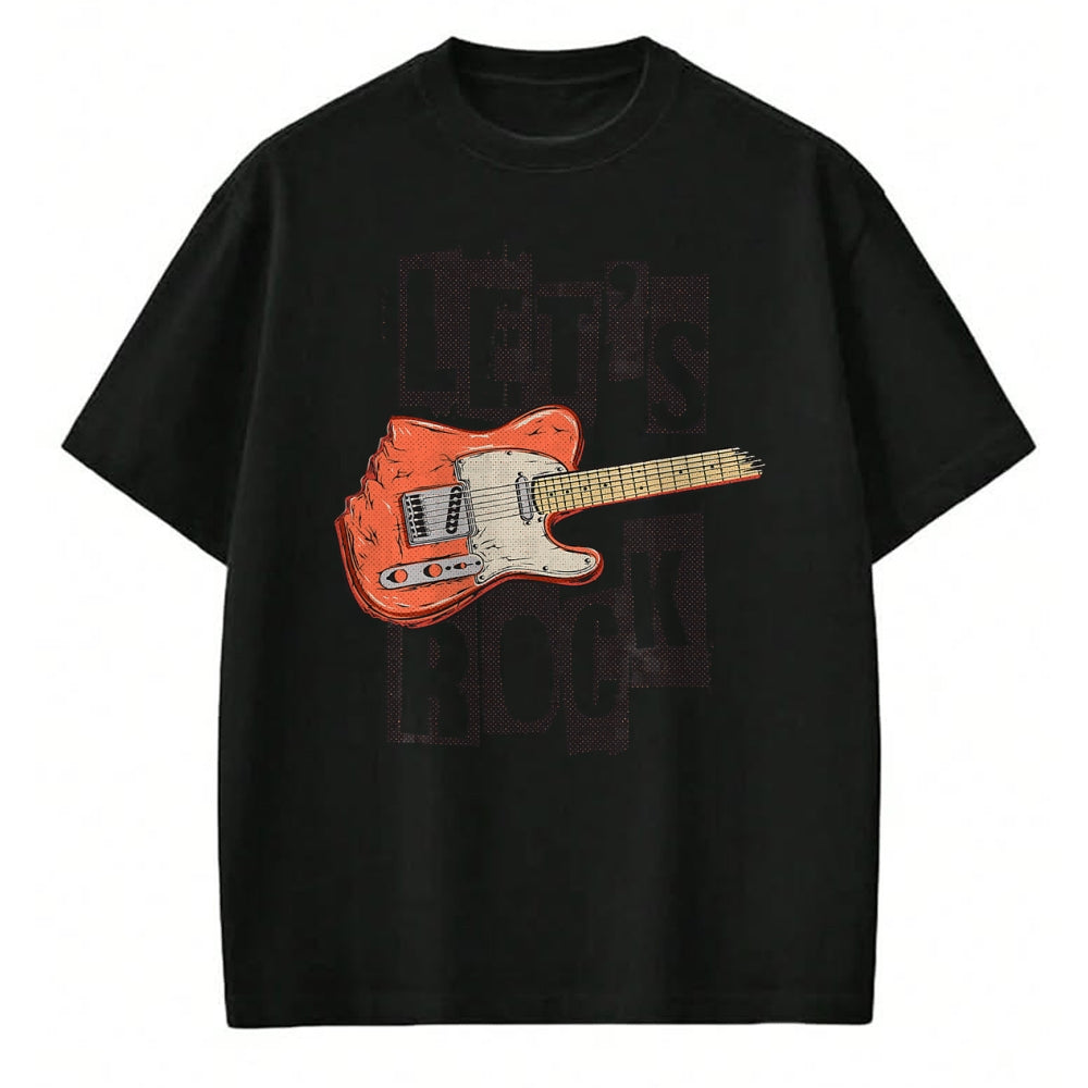 Guitar Lover Shirt, Funny Guitar UnisexT-Shirt/Hoodie/Sweatshirt HLT00 - Let_s Rock Electric Guitar Music Lover Band Guitarist Retro Vintage Tees T Shirts for Men and Women