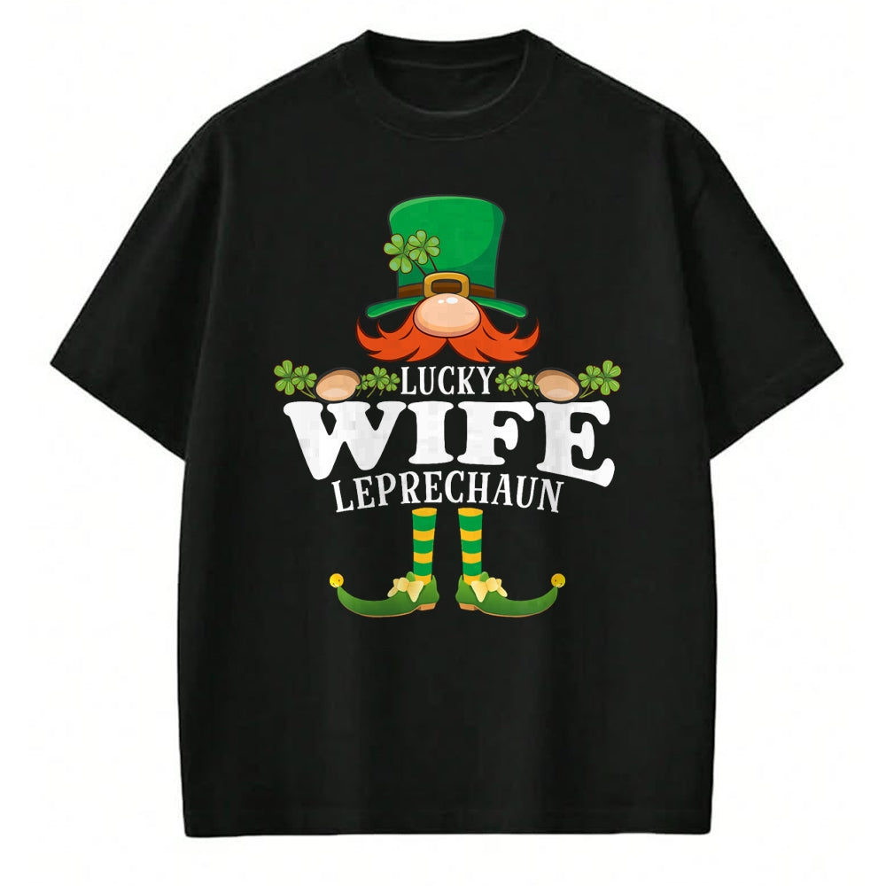 Best Wife Shirt, Wife and Husband Unisex T-Shirt/Hoodie/Sweatshirt HLT00 - Gift for wife T shirt, lucky wife   Lucky Wife Leprechaun Funny St. Patricks Day T-Shirt