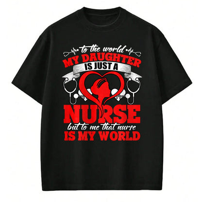 Funny Nurse Shirt, Nurse Unisex T-Shirt/Hoodie/Sweatshirt HLT00 - My Daughter Is A Nurse, Proud To Be A Nurse's Mom Long Sleeve T-Shirt