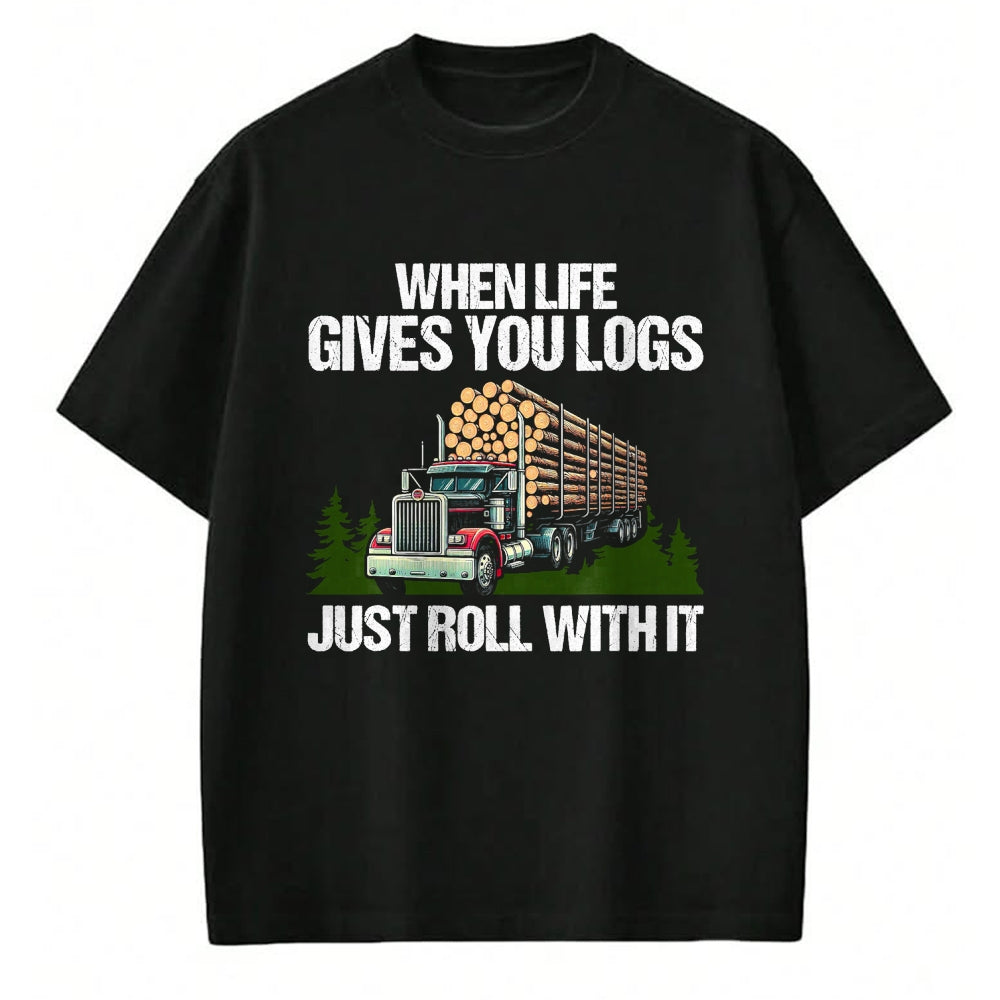 Best Truck Driver Life Shirt, Funny Trucker UnisexT-Shirt/Hoodie/Sweatshirt HLT00 - Log Truck Driver Timber Lorry Funny Logging Truck T-Shirt (1)