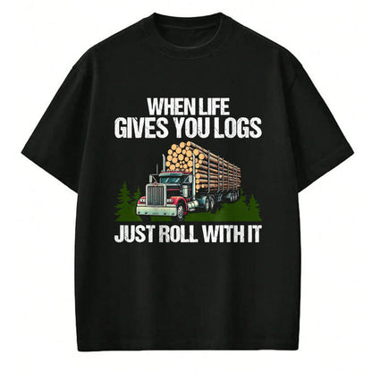Best Truck Driver Life Shirt, Funny Trucker UnisexT-Shirt/Hoodie/Sweatshirt HLT00 - Log Truck Driver Timber Lorry Funny Logging Truck T-Shirt (1)