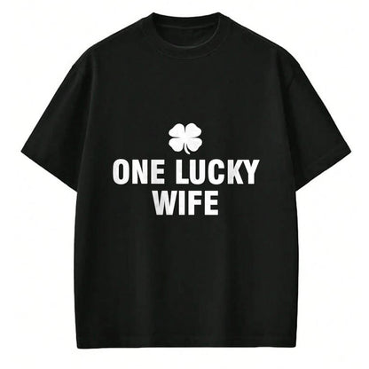 Best Wife Shirt, Wife and Husband Unisex T-Shirt/Hoodie/Sweatshirt HLT00 - Gift for wife T shirt, lucky wife   One Lucky Wife Long Sleeve T-Shirt (1)