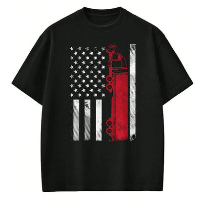 Best Truck Driver Life Shirt, Funny Trucker UnisexT-Shirt/Hoodie/Sweatshirt HLT00 - US American Flag Semi Truck Driver 18 Wheeler Trucker Gift Short Sleeve T-Shirt