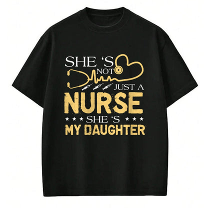 Funny Nurse Shirt, Nurse Unisex T-Shirt/Hoodie/Sweatshirt HLT00 - My Daughter Is A Nurse Proud Nurse's Mom Dad RN LPN Family T-Shirt (3)