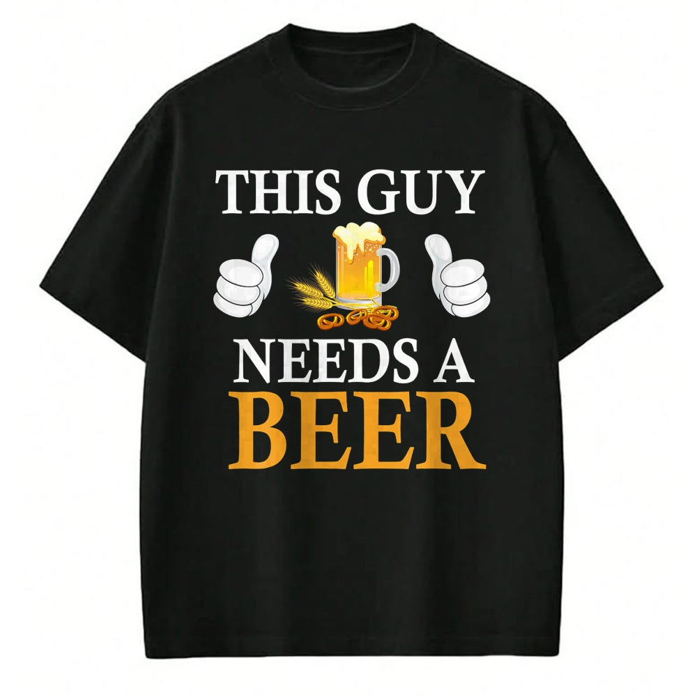 Best Wife Shirt, Wife and Husband Unisex T-Shirt/Hoodie/Sweatshirt HLT00 - This Guy Needs A Beer T-Shirt