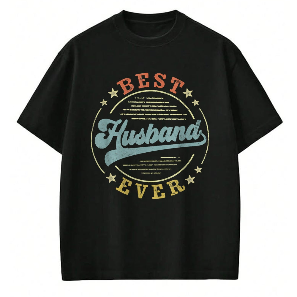 Best Wife Shirt, Wife and Husband Unisex T-Shirt/Hoodie/Sweatshirt HLT00 - Best Husband Ever Father's Day Husband Gifts Vintage Emblem T-Shirt (1)