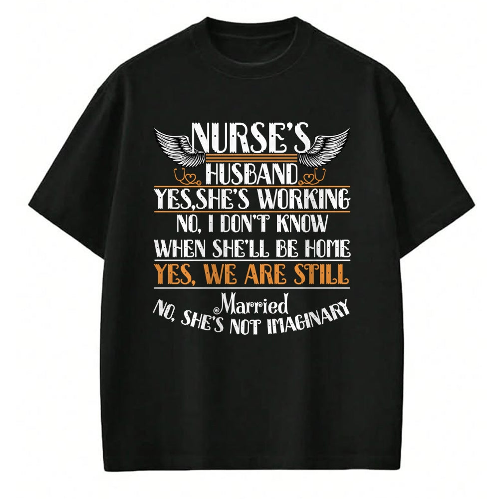 Funny Nurse Shirt, Nurse Unisex T-Shirt/Hoodie/Sweatshirt HLT00 - I Am A Nurse's Husband T Shirt, Nurse Wife T Shirt Long Sleeve T-Shirt