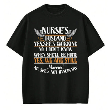 Funny Nurse Shirt, Nurse Unisex T-Shirt/Hoodie/Sweatshirt HLT00 - I Am A Nurse's Husband T Shirt, Nurse Wife T Shirt Long Sleeve T-Shirt
