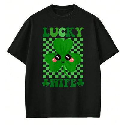 Best Wife Shirt, Wife and Husband Unisex T-Shirt/Hoodie/Sweatshirt HLT00 - Gift for wife T shirt, lucky wife   Womens Lucky Wife Rainbow St Patricks Day Lucky Wife Premium T-S
