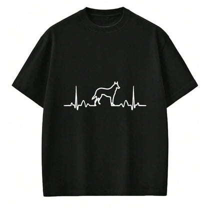 Dog Love Shirt, Dog Lover Gift T-Shirt/Hoodie/Sweatshirt HLT00 - German Shepherd Dog Heartbeat Funny Dog Gift Tee Shirt T-Shirt