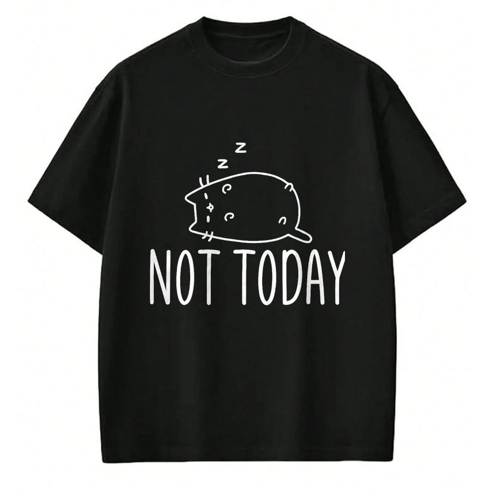 Cat Love Shirt, Funny Cat Lover Gift UnisexT-Shirt/Hoodie/Sweatshirt HLT00 - Not Today Crazy Cat T-Shirts Graphic Cute Funny T-Shirt, Men, Black, 4X-Large