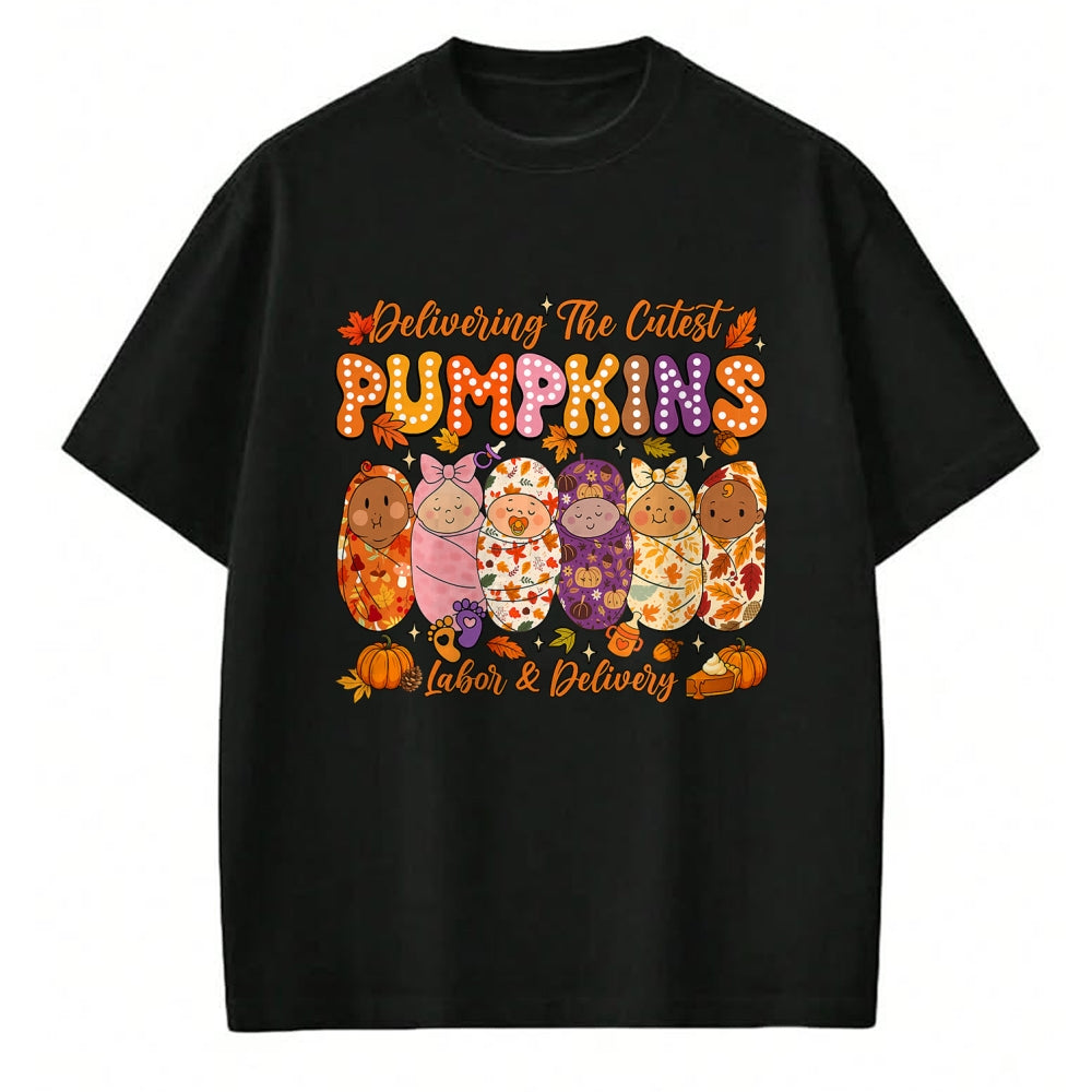 Best Doctor Shirt, Funny Doctor UnisexT-Shirt/Hoodie/Sweatshirt HLT00 - Delivering The Cutest Pumpkins Labor and Delivery Nurse Fall T-Shirt