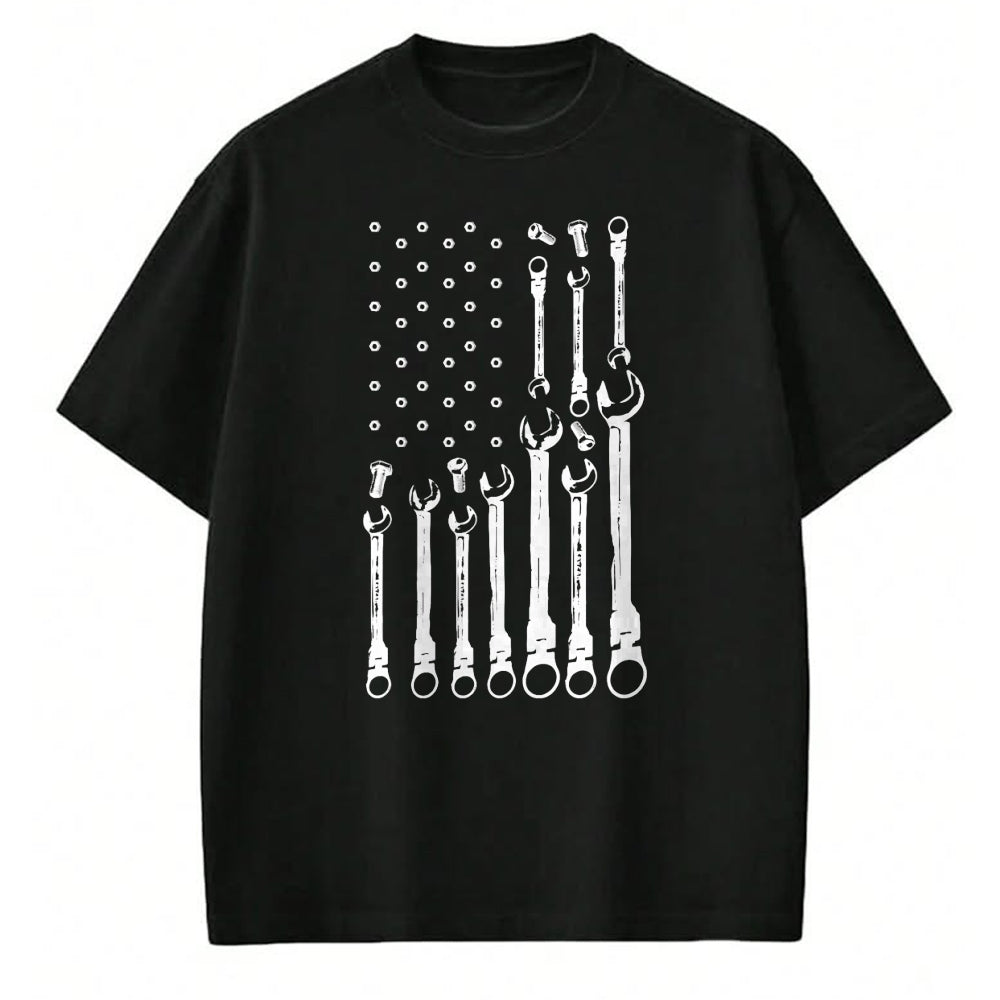 Best Mechanic Life Shirt, Funny Mechanic UnisexT-Shirt/Hoodie/Sweatshirt HLT00 - Mechanic Flag American Patriotic Flag Car Mechanic USA Flag T-Shirt
