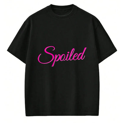 Best Wife Shirt, Wife and Husband Unisex T-Shirt/Hoodie/Sweatshirt HLT00 - Womens Spoiled - Pink Lettering T-Shirt
