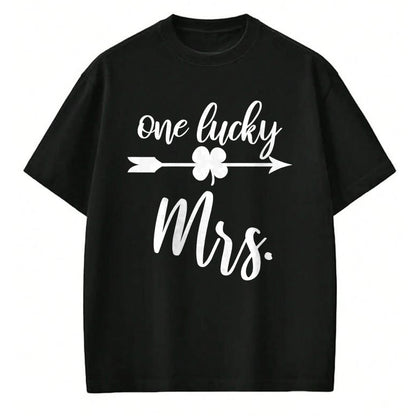 Best Wife Shirt, Wife and Husband Unisex T-Shirt/Hoodie/Sweatshirt HLT00 - Gift for wife T shirt, lucky wife   Womens Husband and Wife St Patricks Day T Shirt Gift One Lucky M