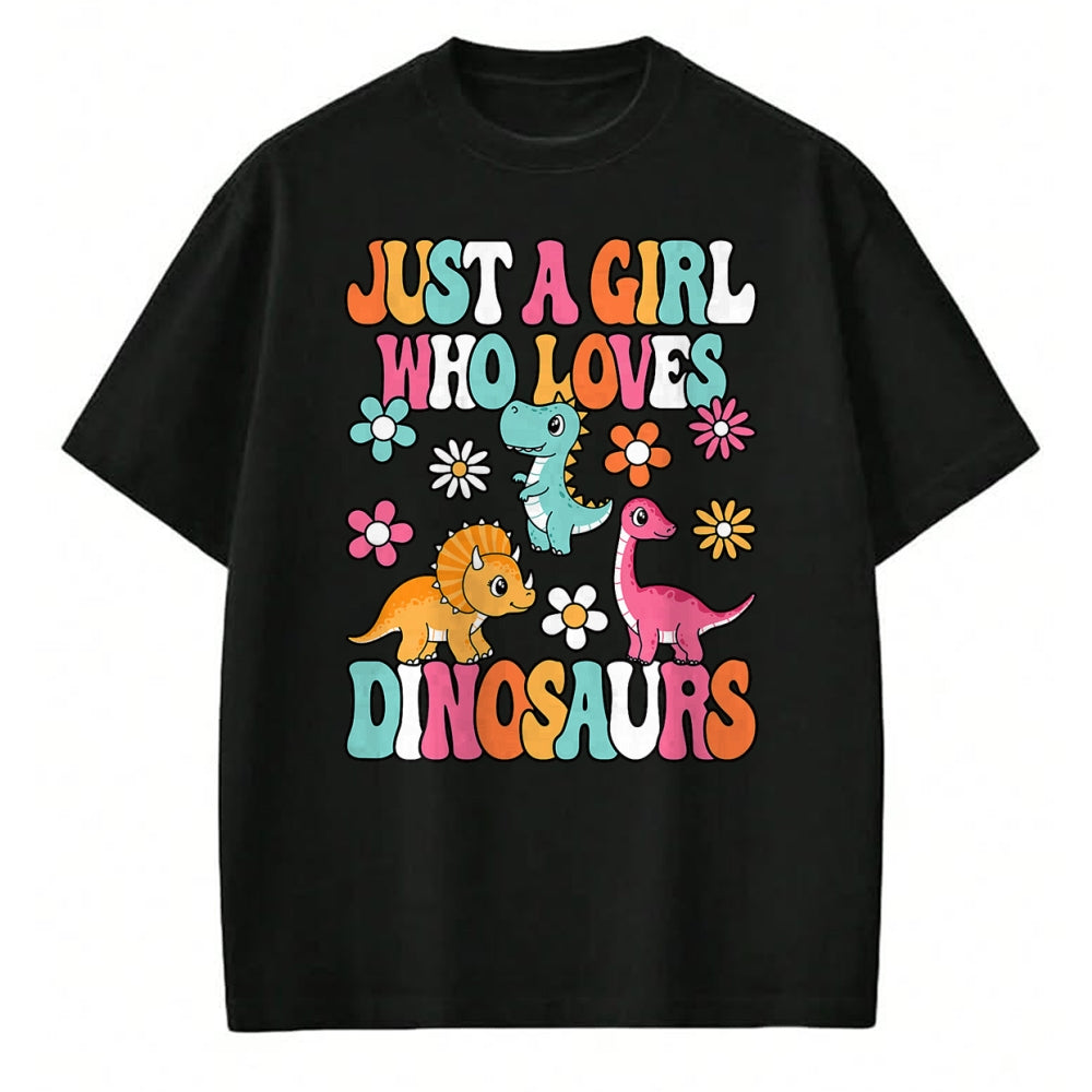 Best Dinosaur Lover Shirt, Funny Dinosaur UnisexT-Shirt/Hoodie/Sweatshirt HLT00 - Just A Girl Who Loves Dinosaurs Cute Groovy Dino Lover Kids T-Shirt