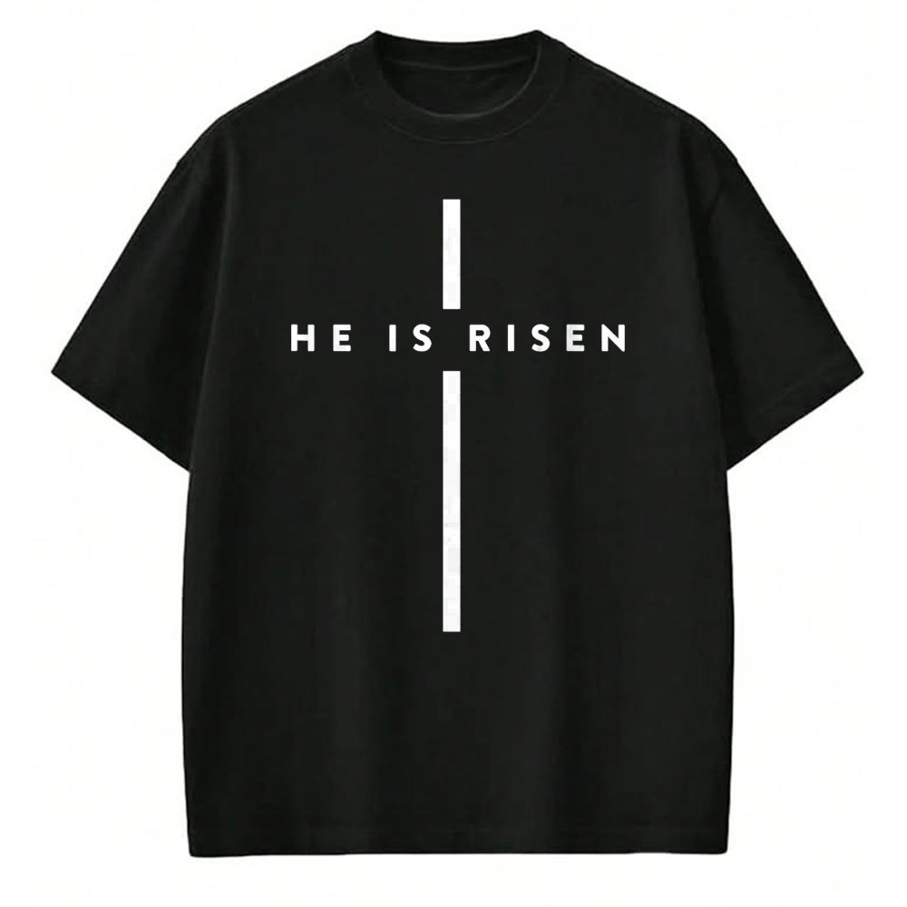 Christian Tee, Christian Faith Unisex T-Shirt/Hoodie/Sweatshirt HLT00 - He Is Risen Cross Jesus Easter Day Christmas Christians T-Shirt